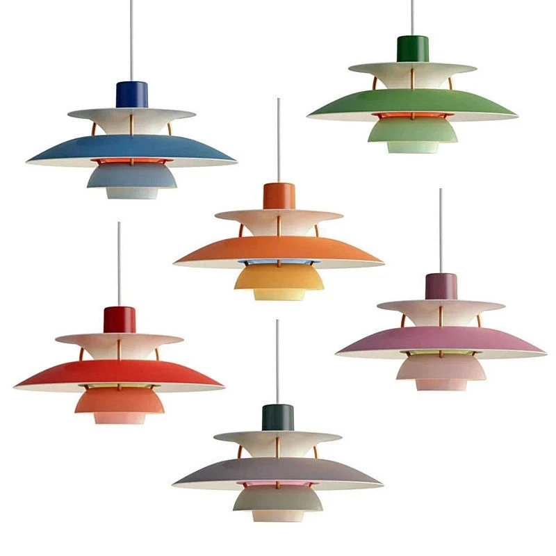 Modern Design Pendant Light Colorful Umbrella Shape Led Suspend Lamp For Living Room Parlor Foyer Lustres Lampadario Luminaire