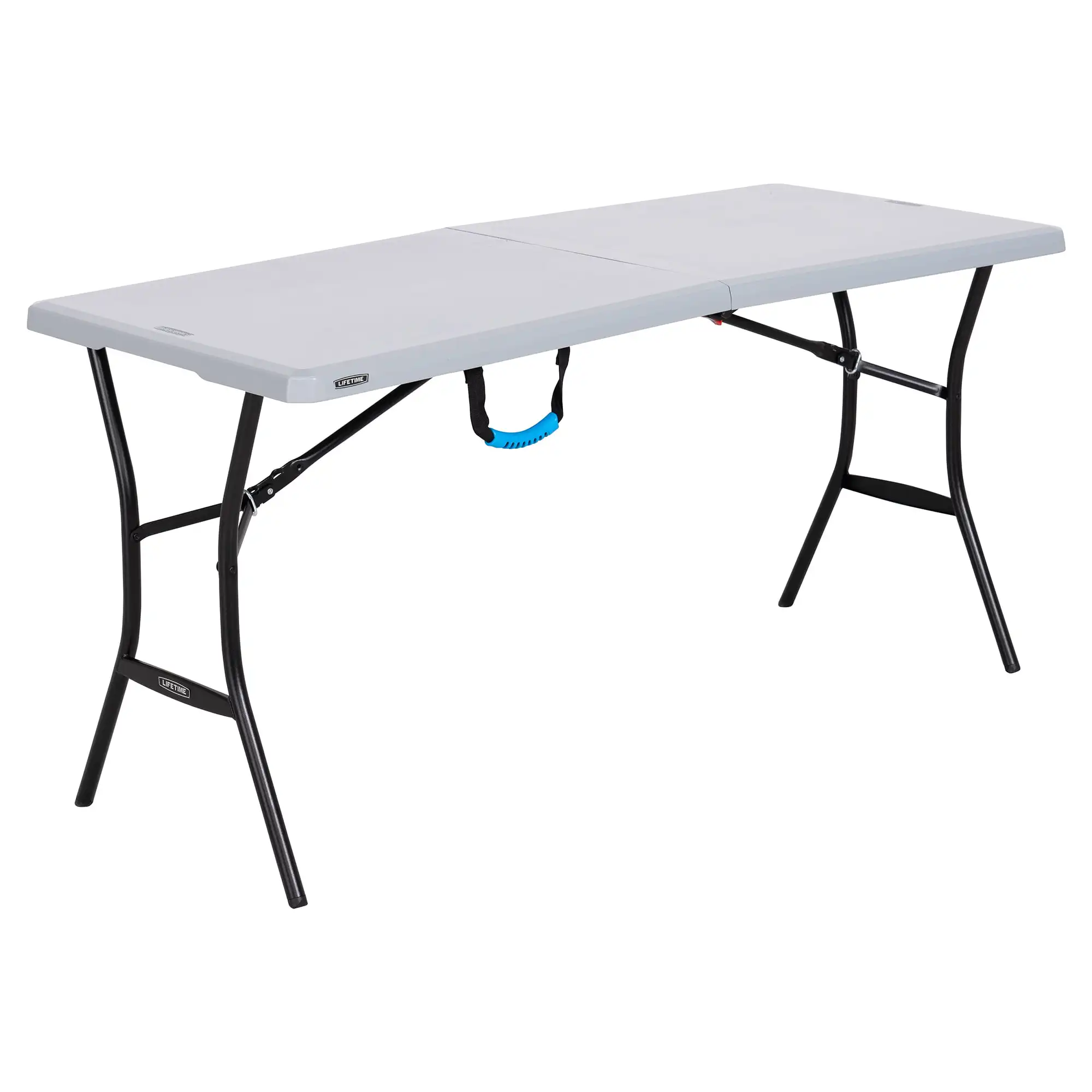 

free shipping 5-Foot Fold-In-Half Table Gray (80861)
