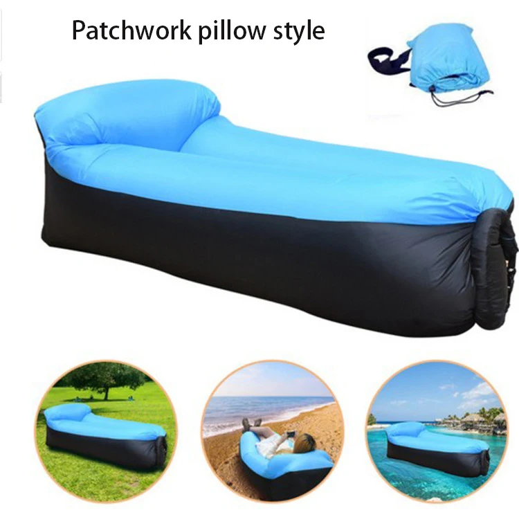 

New Fashion Color Inflatable Sofa Camping Lazy Bag Bed Garden Sofas Outdoor Furniture Cheap Air Folding Loungers Inflatable Sofa