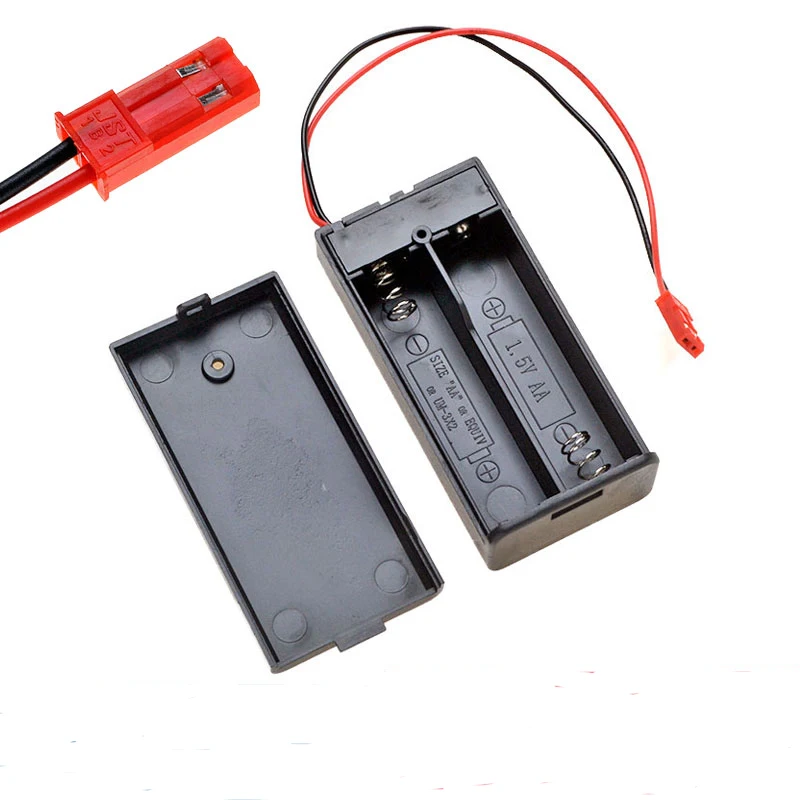 

MasterFire 20pcs/lot 2 x 1.5V AA Batteries Plastic Holder With Switch Cover 3V AA DIY Battery Storage Box Case with jst Plug