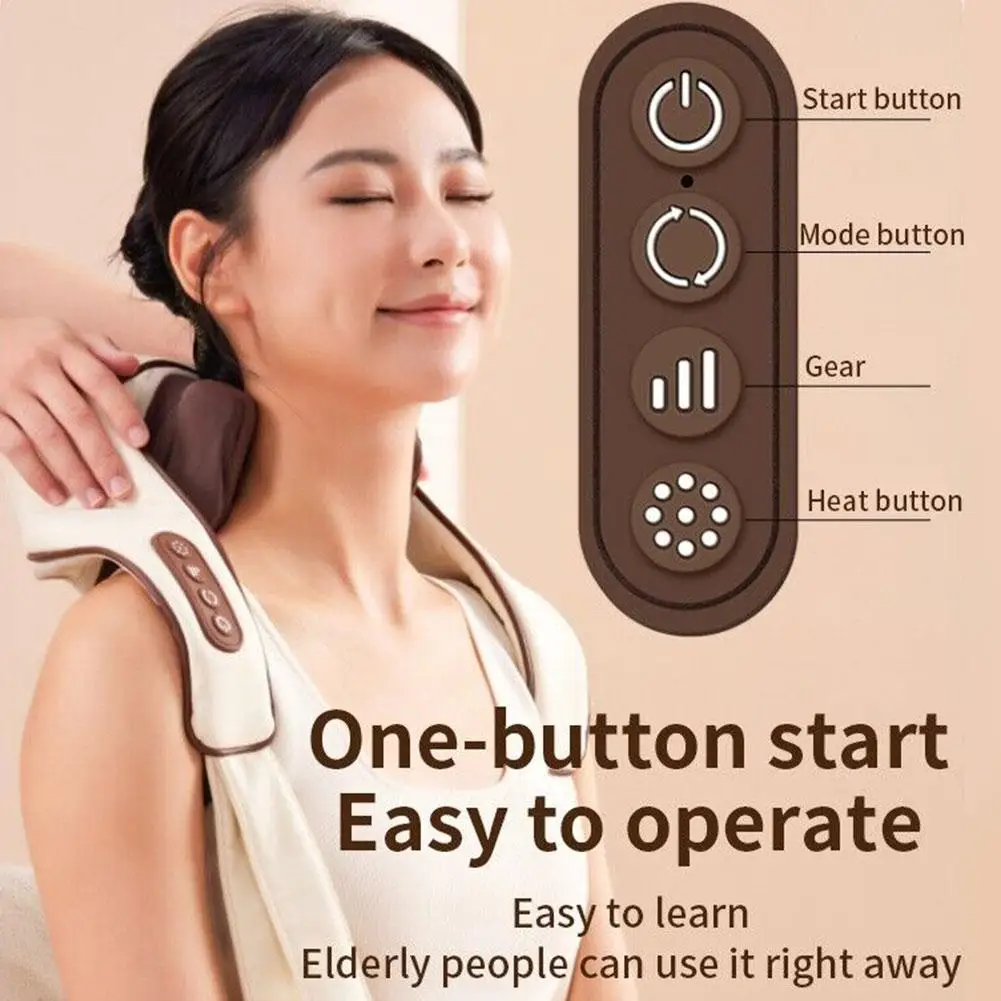 

New Smart Neck Massager USB Charging Simulate Human Comfort Important Relax Kneading Cover Grasping Acupoints Hand H3R8
