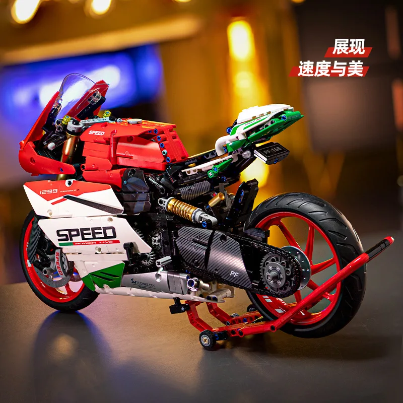 _ 1:5 MOC технический мотоцикл строительные блоки модель кирпичи сборка игрушки для