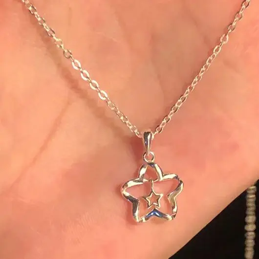 

Fashion Y2k Hollow Out Star Pendant Necklace for Women Girl Silver Color Simple Charm Collar Trend Party Jewelry
