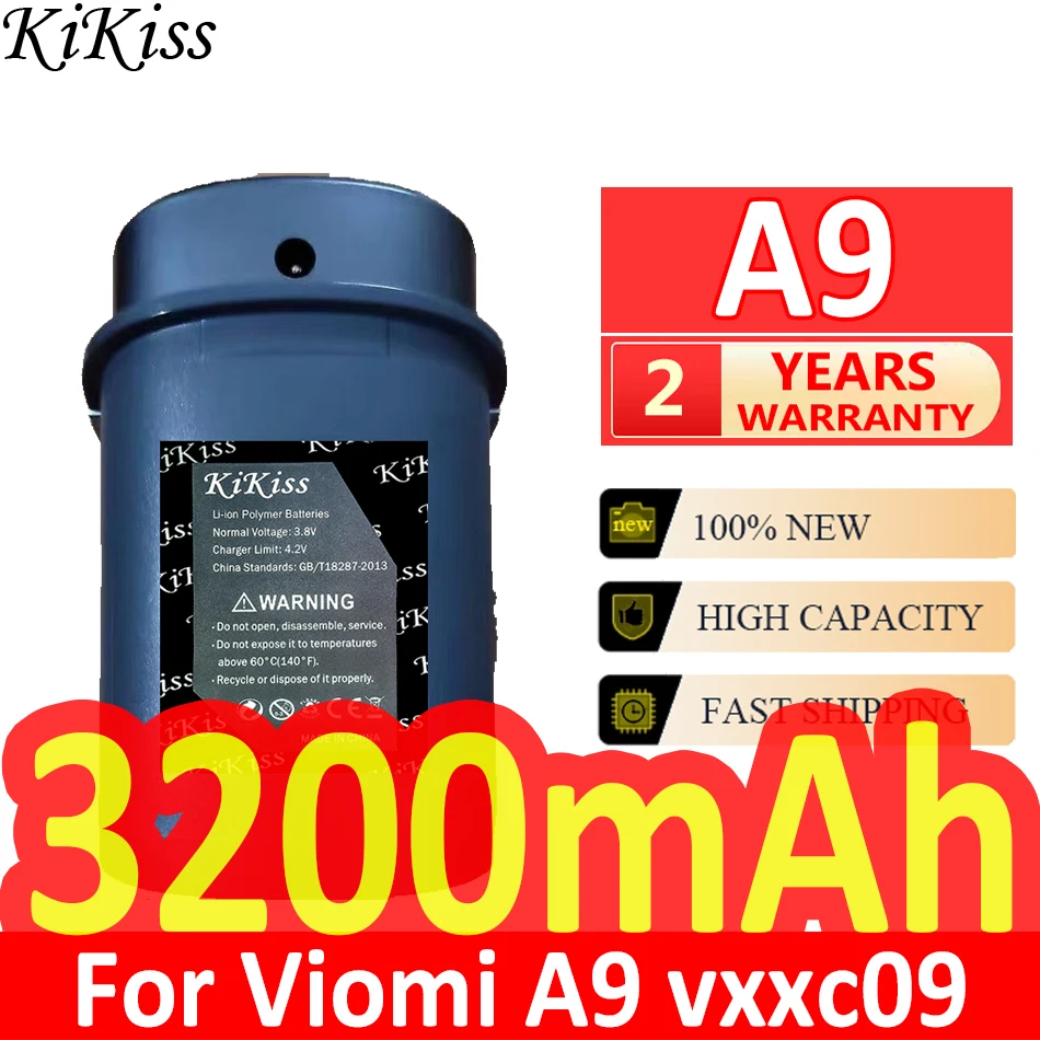 

Мощная батарея 3200 мАч KiKiss A 9 для батареи Viomi A9