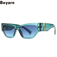 boyarn eyewear luxury brand design retro rock style diamond metal logo inlaid modern retro charm sunglasses