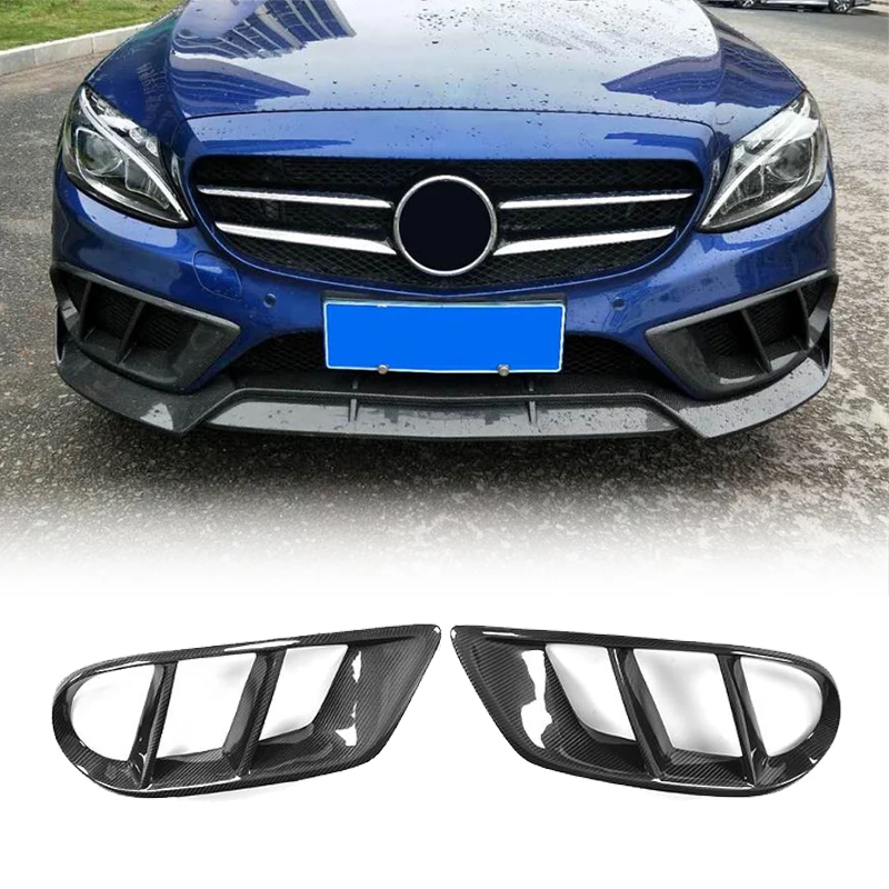 

Передний бампер класса C, крышка на вентиляционное отверстие, отделка для Mercedes Benz W205, C43, C180, C200, Sport 2015-2019, Противоударная рамка для гриля