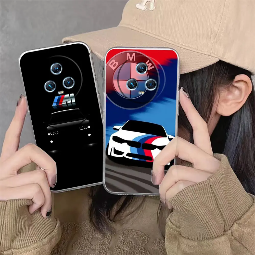 

Clear Phone Case For HONOR MAGIC PLAY 3 4 5 5T 6T X20 X30 X30I X40 X40I PRO Case Funda Coque Shell Cover Sports Car B-BMW Wheels