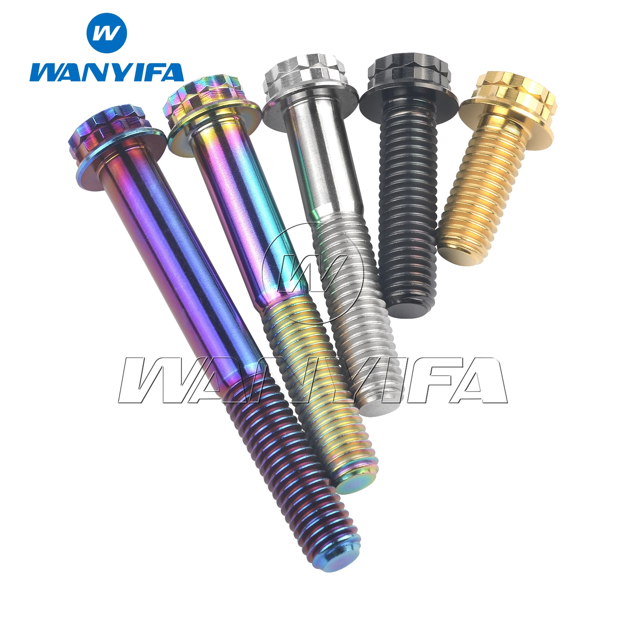 Титановый Wanyifa Ti Болт M10x25 ~ 70 мм Pitch1.25/1 5 фланец 12 точек T50 звездообразная головка