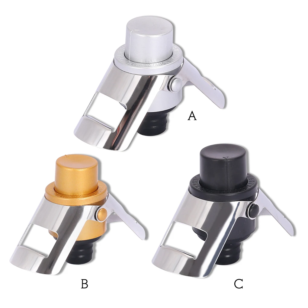 

Stainless Steel Beverage Wine Stopper Garden Wedding Bottle Sealer Cap Restaurant Kitchen Airtight Sealed Silver