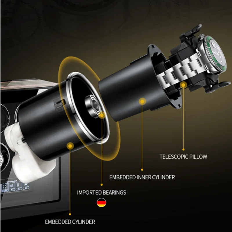 Коробка для намотки часов с 6 ячейками коробка хранения механических