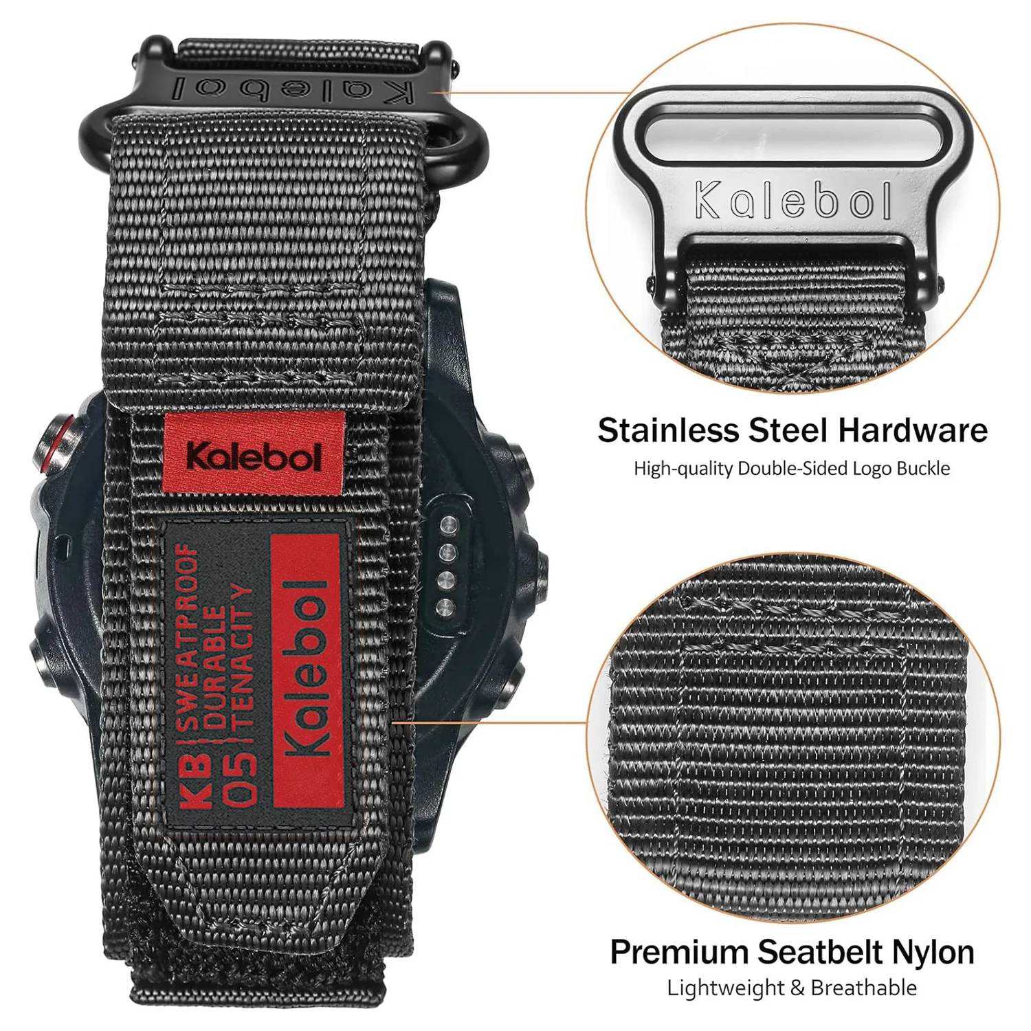 Ремешок нейлоновый для наручных часов быстросъемный браслет Garmin Fenix 8 7X простой
