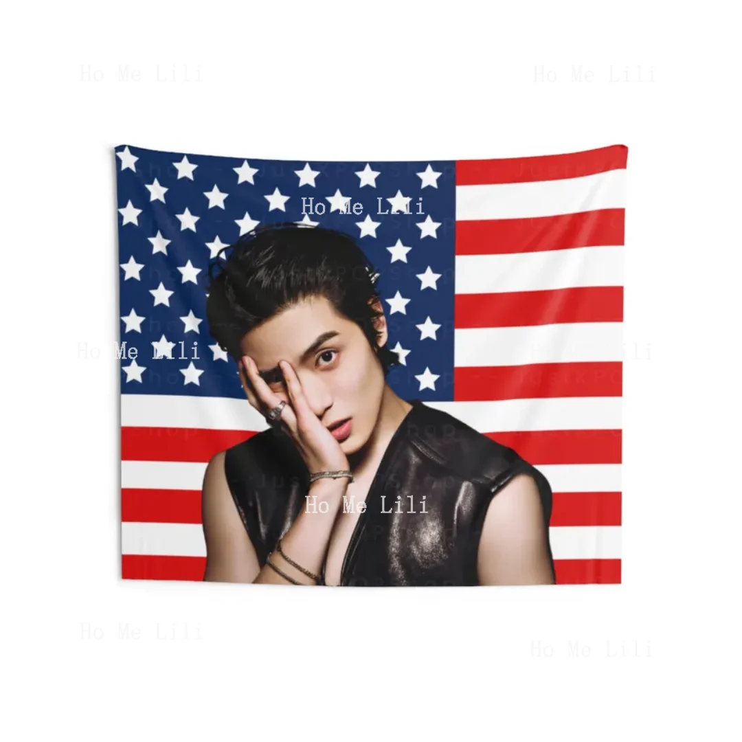 Гобелен с американским флагом Jaehyun Face Card