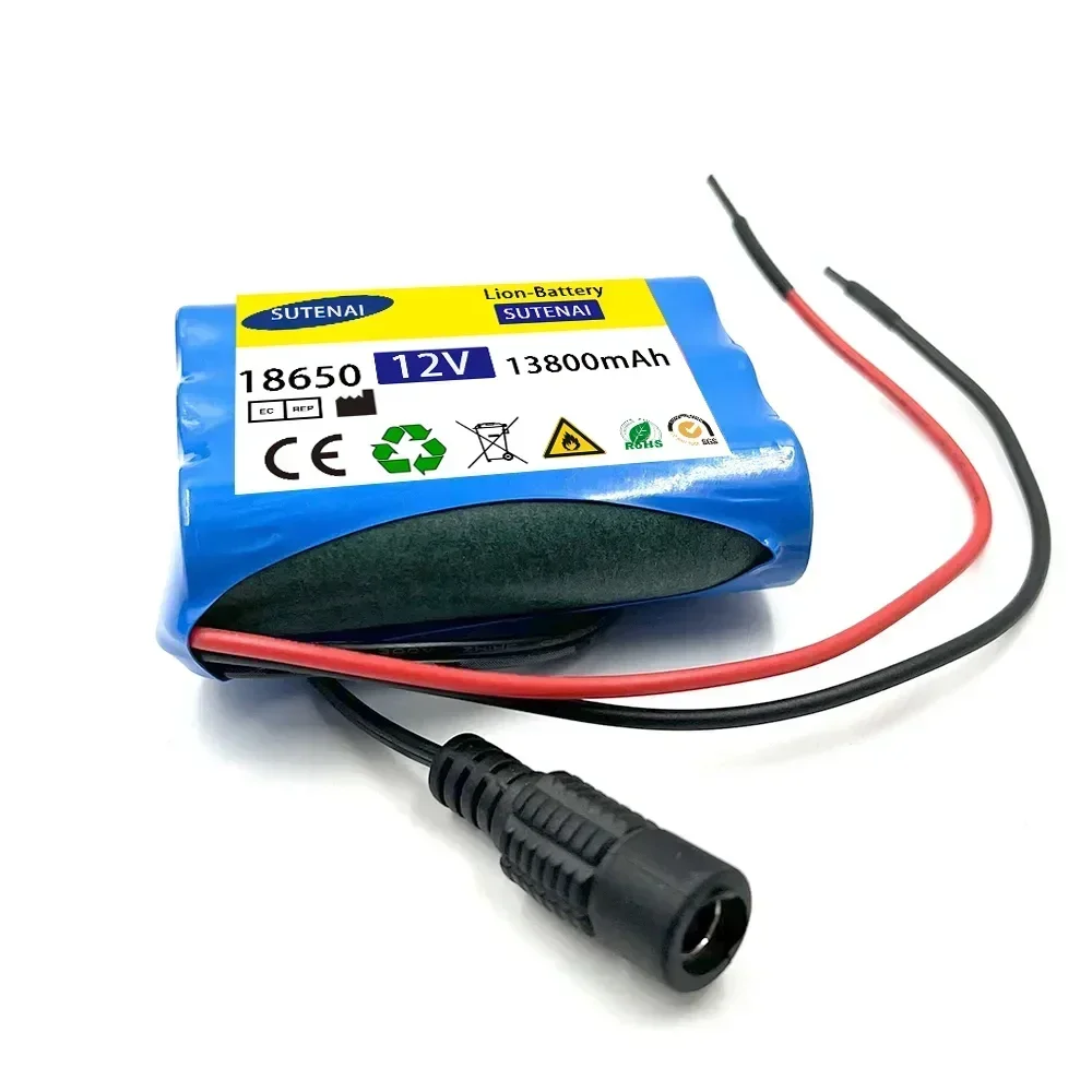 12 В 13800 мАч 18650 литиевая аккумуляторная батарея 3S1P для динамика фонарика камеры