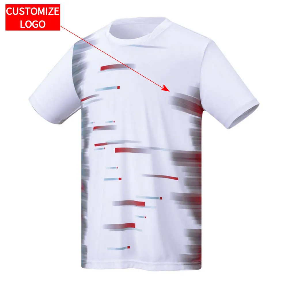 

Free Custom Logo Children's Table Tennis Short Sleeve Men's Sports Top Casual Loose Pullover Men's Badminton Training Jersey