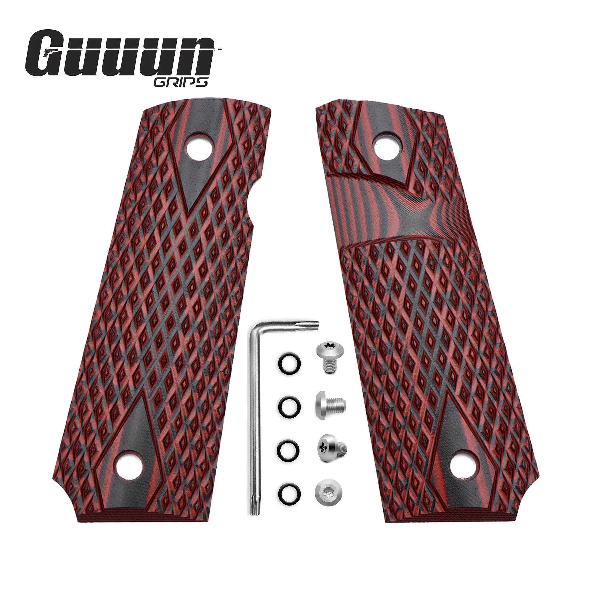 Ручки Guuun G10 для 1911 тонкие ручки Ambi Safety Cut тактическая алмазная текстура