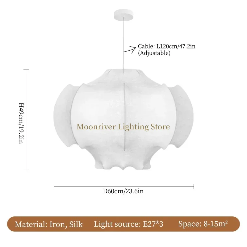 

Winfordo Подвесной светильник Wabi Sabi из шелка