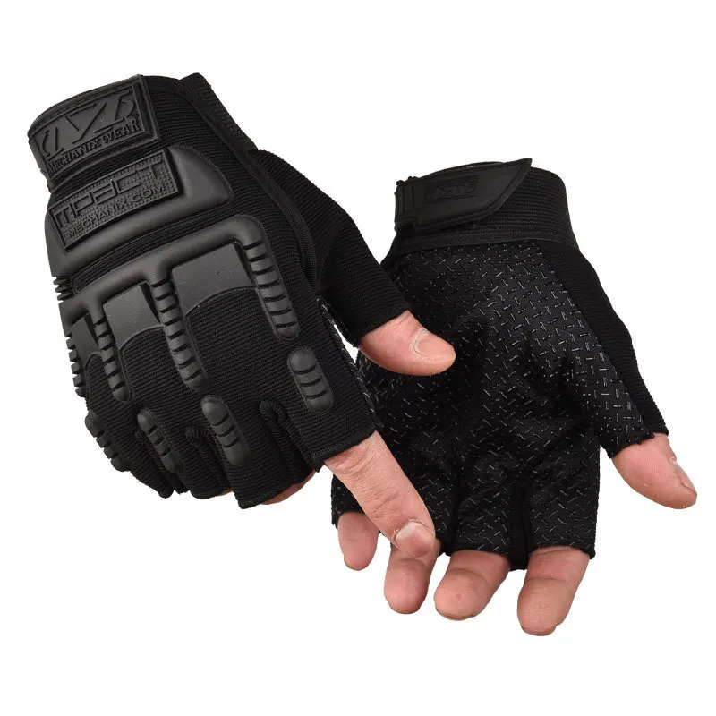 

1Pair Fingerless Tactical Gloves Military Men Women Knuckles Protective Gear Hand Driving Climbing Cycling Bicycle Riding Glove