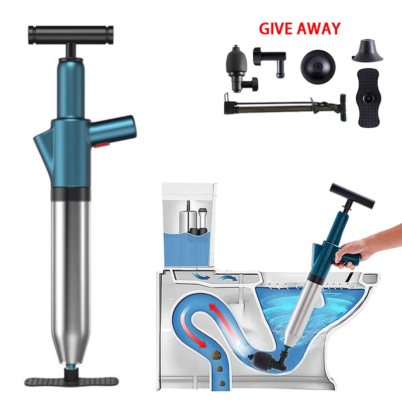 

Sewer Dredge Equipment Floor Drain Plunger Cleaner Toilet Plunger Air Drain Air Pump Pressure Pipe Plunger Drain Plumbers Snake