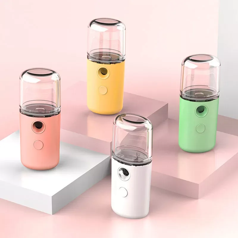 

NEW2023 30ml Portable USB Rechargeable Small Wireless Nano Personal Face Sprayer Cool Mist Maker Fogger Humidifier Facial Spraye