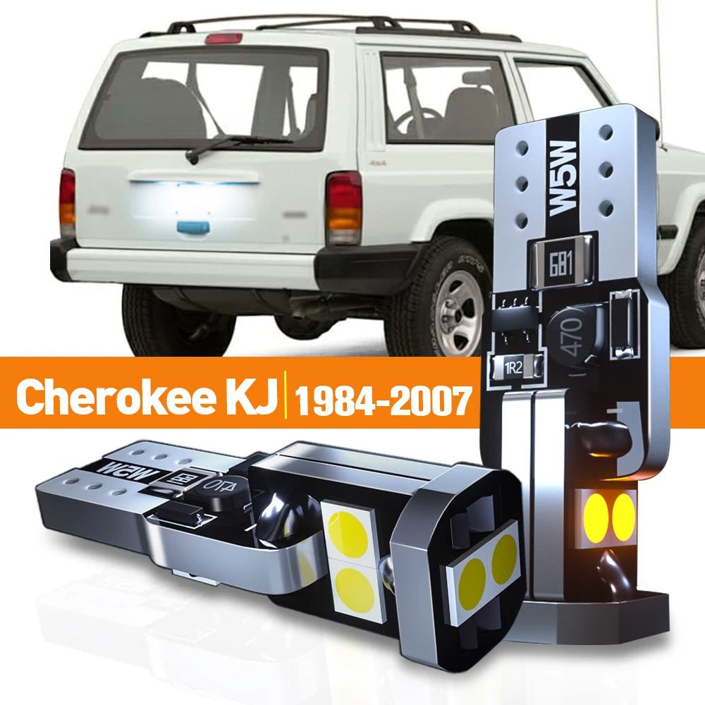 

2x LED License Plate Light For Jeep Cherokee KJ 1984-2007 1998 1999 2000 2001 2002 2003 2004 2005 2006 Accessories Canbus Lamp