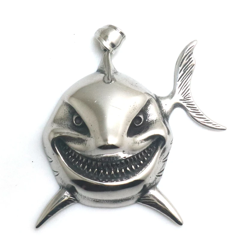 Unisex 316L Stainless Steel Cool Fashion Shark Polishing Pendant Newest