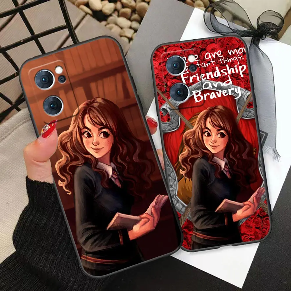 

Funda Coque Case For OPPO R15 R17 RENO 10 2 2F 3 4 5 RENO6 6Z 7Z ACE Z 7 REAL9 PRO Plus FINDX5 5G Case Anime H-Hermione-L-Luna