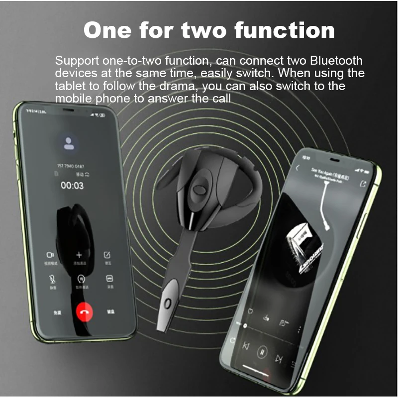 wireless bluetooth headset with microphone earphone bluetooth headphones rechargeable long standby handsfree wireless headphones free global shipping