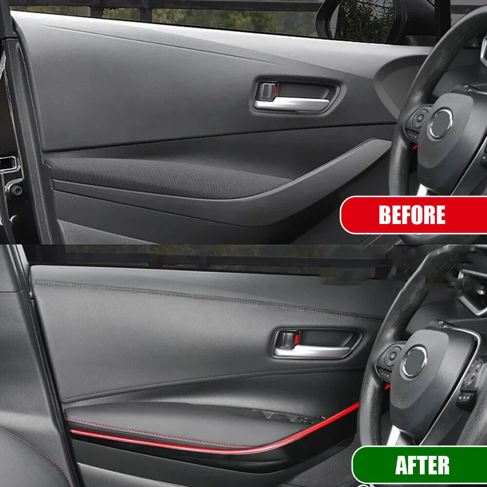 

Brand New Dashboard Decor Line Strip Sticker 1pc 2M Black Door Trim Durable Moulding Decor Moulding Trim Strip