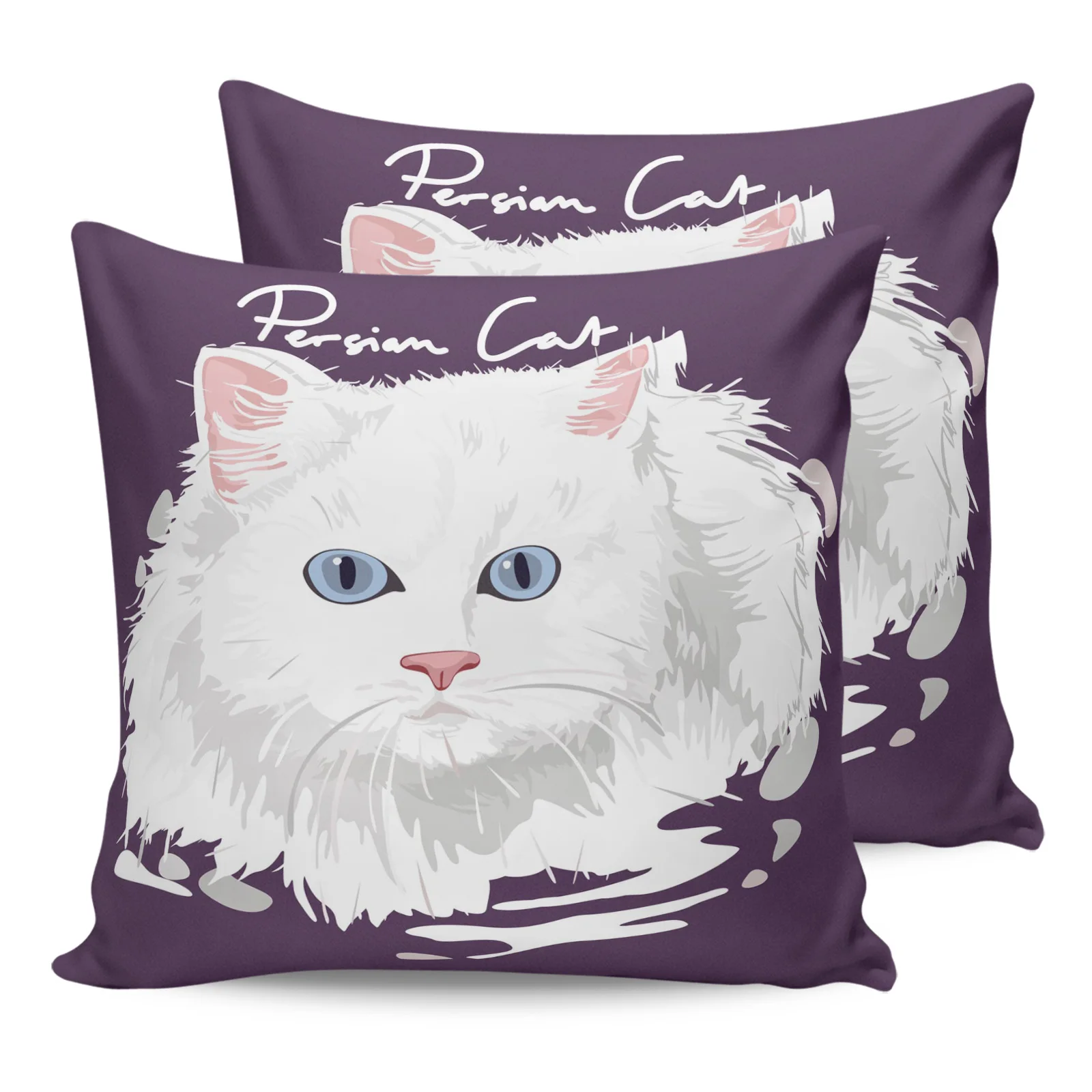 

Персидская кошка фиолетовые наволочки для диванных подушек Декор Наволочка для гостиной декоративные подушки в спальне наволочка с принто...