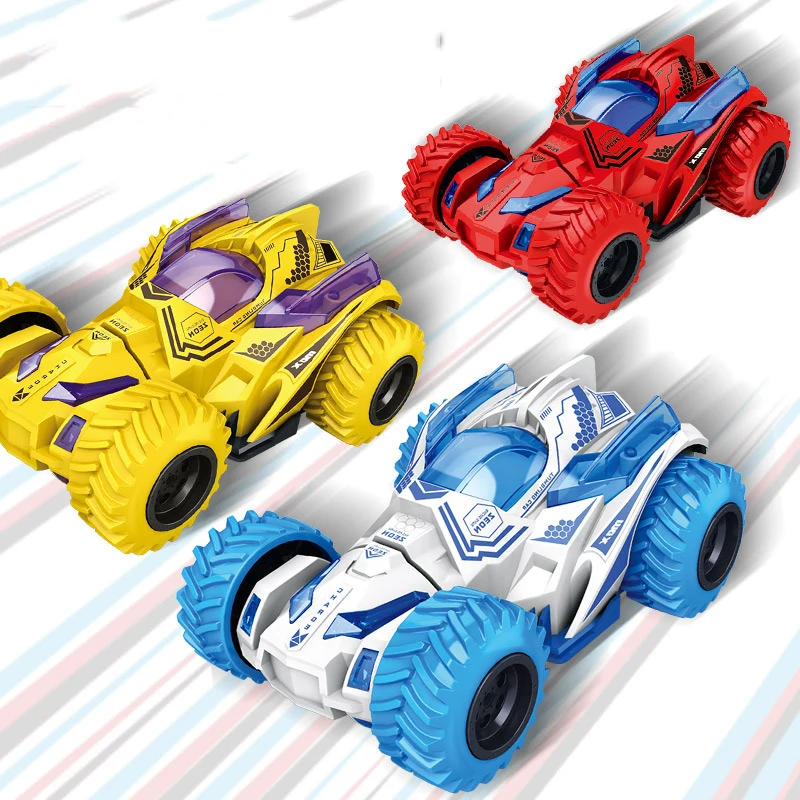 

Four-wheel Double-sided Drive Inertial Off-road Vehicle Car Toy Stunt Collision Rotate Twisting Kids Toys Model Cars Boys Racing