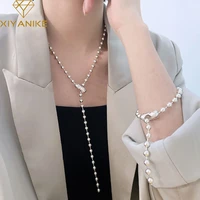xiyanike big round beads long chain necklace bracelet set for men women fashion trendy jewelry couple gift party %d0%b1%d0%b8%d0%b6%d1%83%d1%82%d0%b5%d1%80%d0%b8%d1%8f 2022