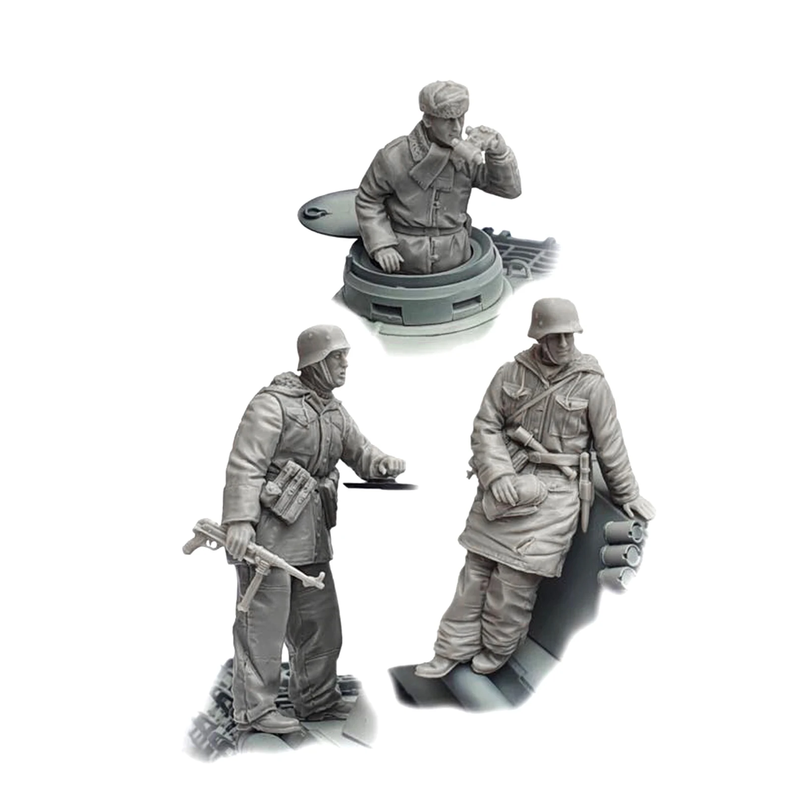 

1/35 resin figures German Tank Soldiers models 3pcs\set unassembled unpainted DIY painting model toys gifts for childrens