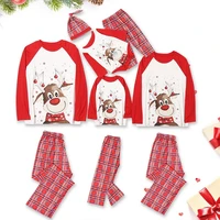 christmas clothing sets family matching outfits father mother kids pajamas deer print topspants sleepwear infant baby romper