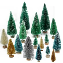 혼합 크기 미니 크리스마스 트리, 작은 소나무, 가정용 탁상, 새해, 크리스마스 파티, 테이블 장식, Navidad, 50-125mm, 8 개