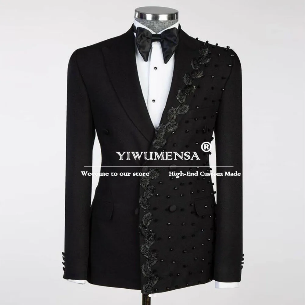 Роскошные свадебные смокинги для жениха двубортный пиджак брюки комплект из 2