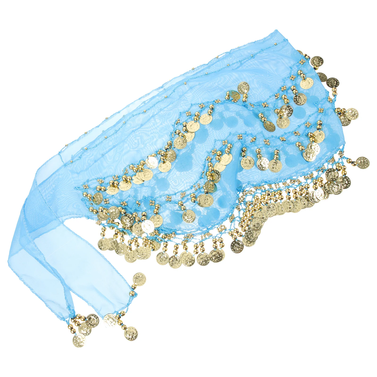 

Belly Dance Hip Scarf Women Belly Dance Costume Accessory Waist Chain Hip Scarf with Dangling Coins