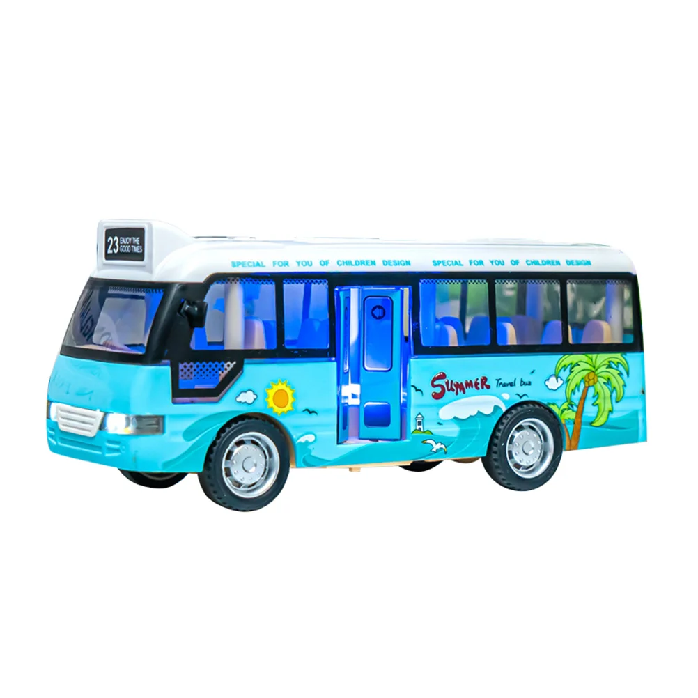 

School Bus Model Toy Simulation Bus Toy Kids Bus Plaything with Light and Music