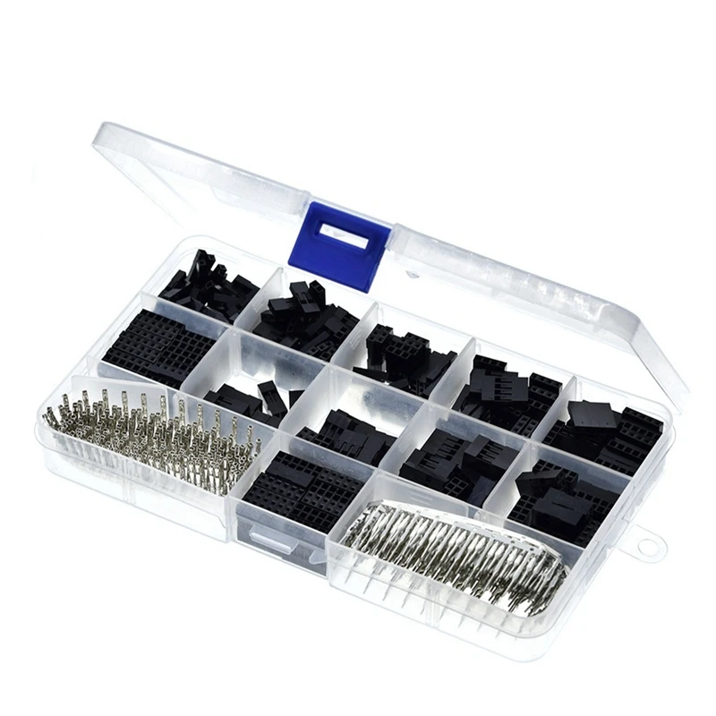 

620PCS 2.54MM Duplex Patch Cable Interface Connectors Wire Pin Header Housing Kit