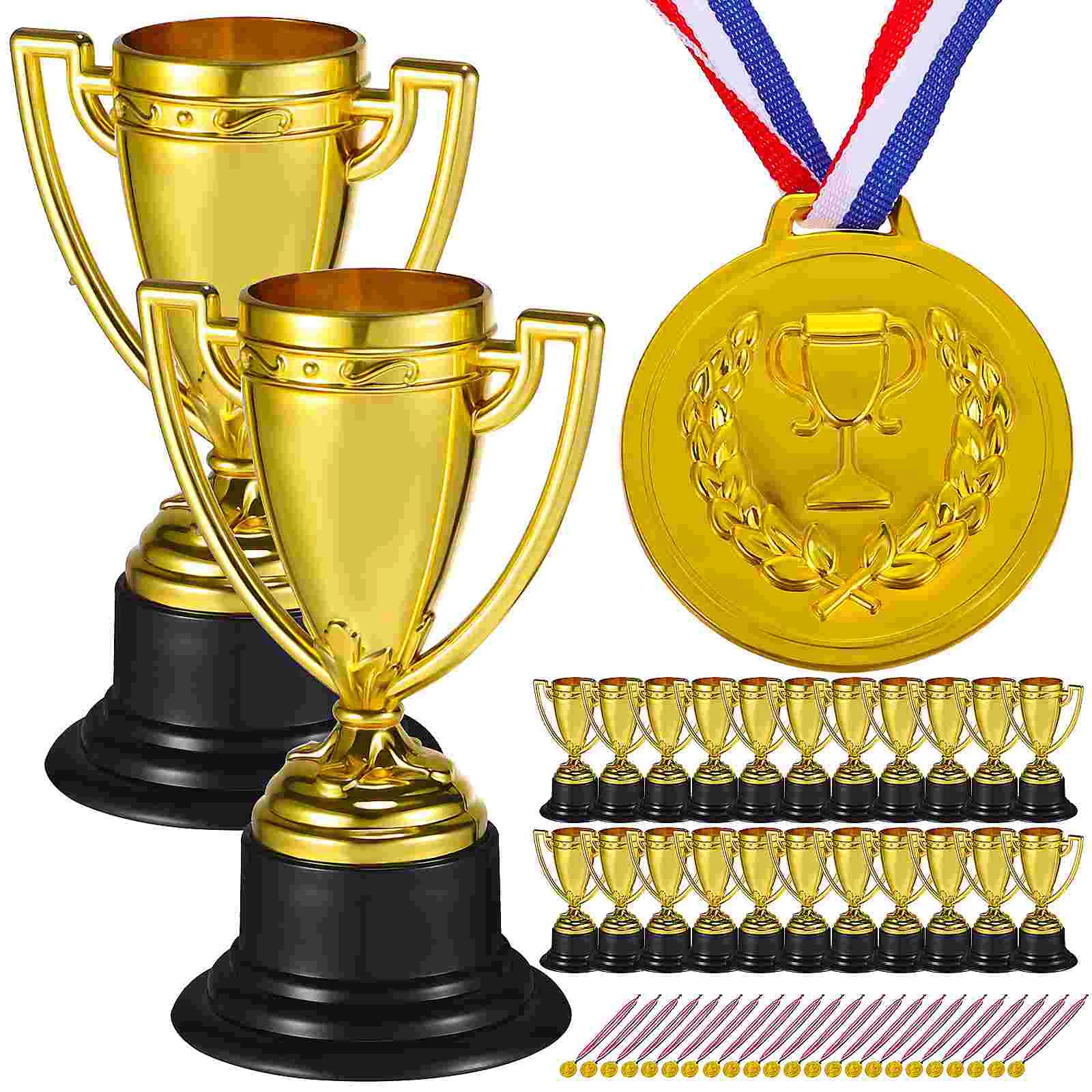 

24 Sets Trophy Cups Competition Award Cups First Place Trophy Cups Medal Models for Sports Events