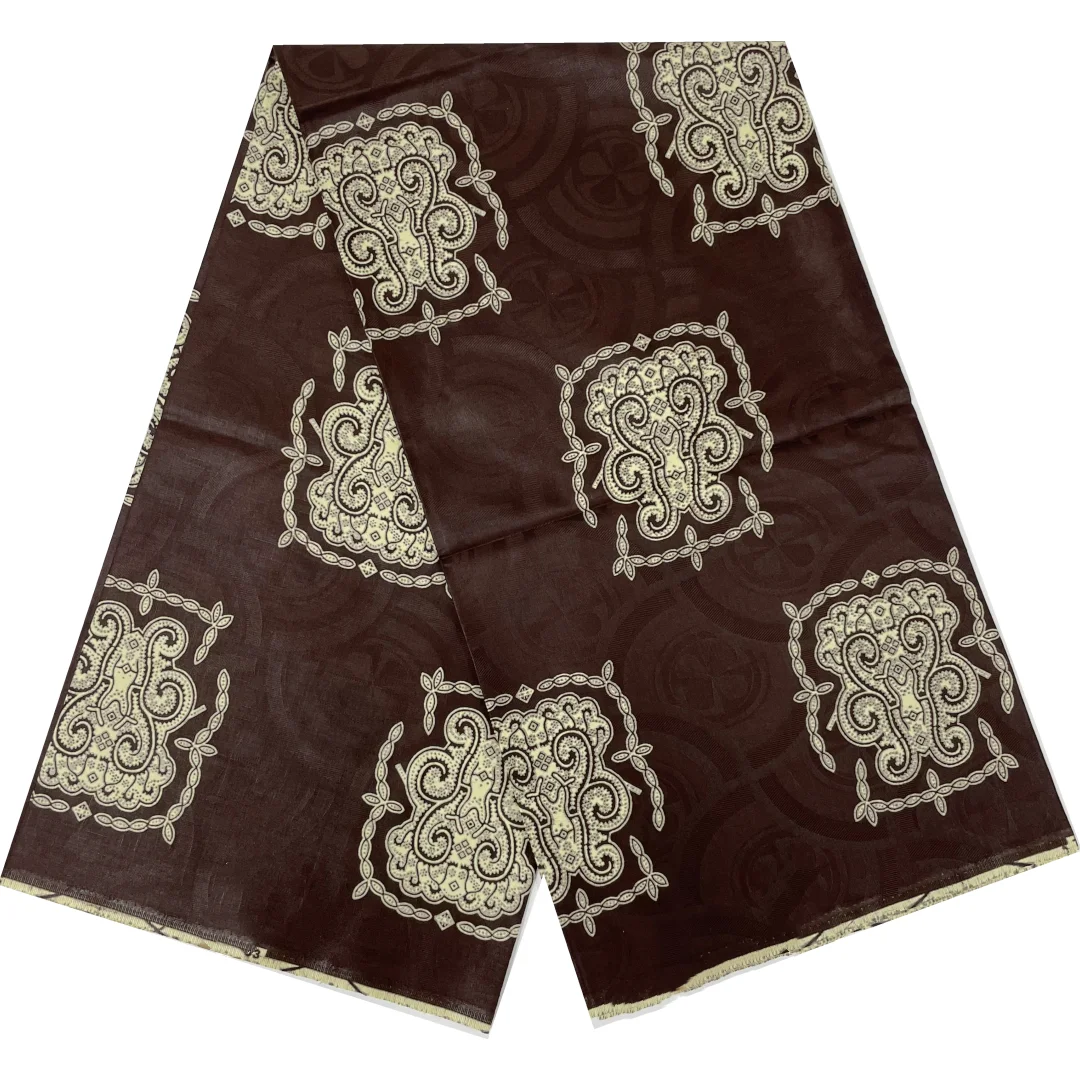 Новейший дизайн африканская жаккардовая восковая ткань с принтом 6 ярдов 100%