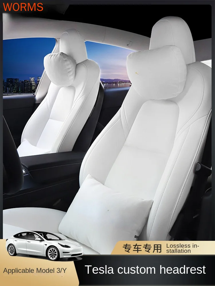 

2019-2022 Tesla Model3/Y car headrest special neck pillow car waist by interior accessories seat