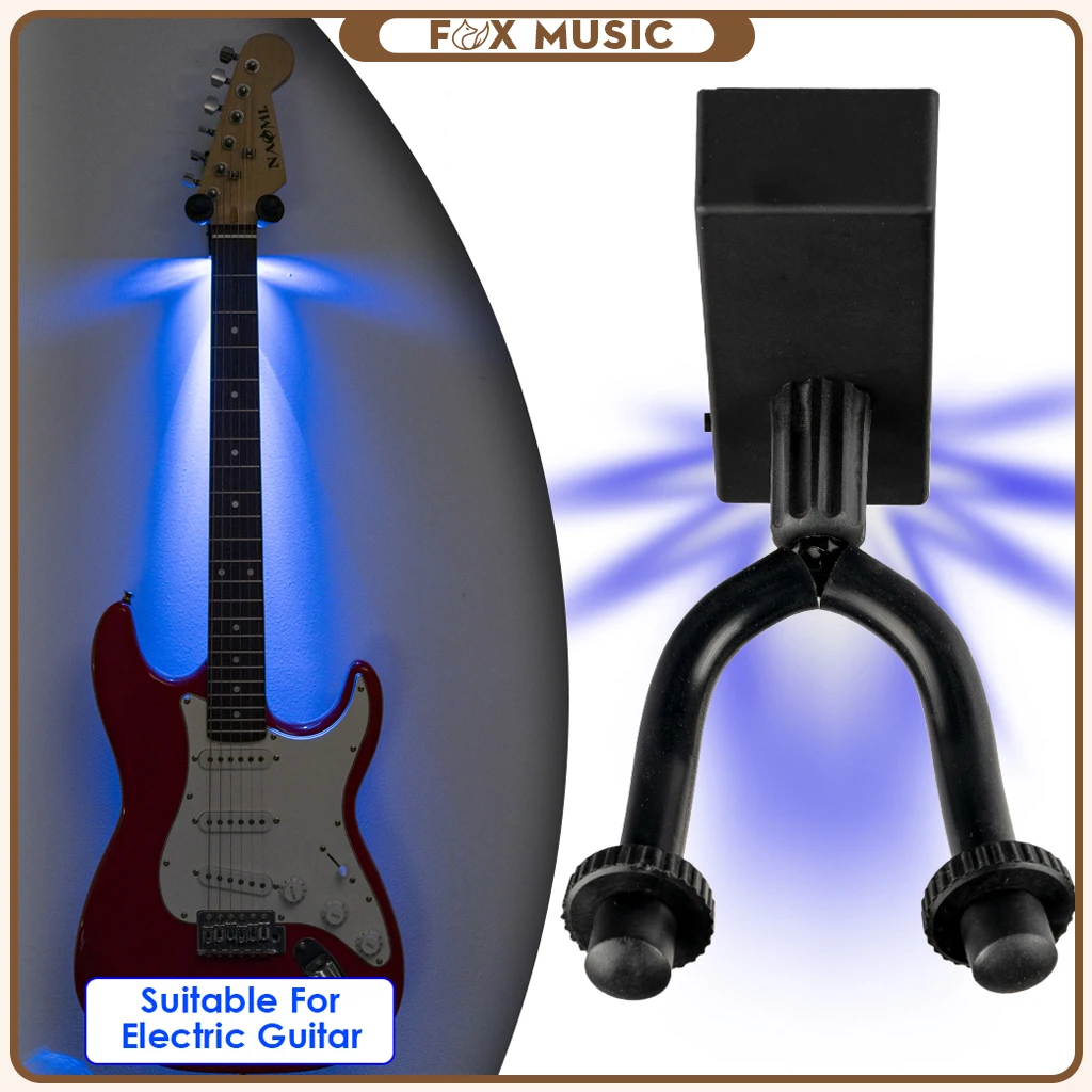 

Blue LED Atmosphere Light Electric Guitar Hanger Wall Bracket Hook Multiple Guitar Wall Mount Unique Design Lightweight Hanger