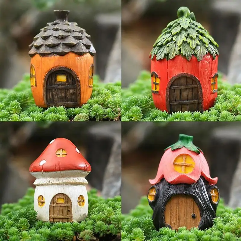 Фото Садовый декор, скульптура, конус сосны, кукла, микро Ландшафтные украшения, фигурки грибов, мини-ремесла, уличное полимерное украшение №5