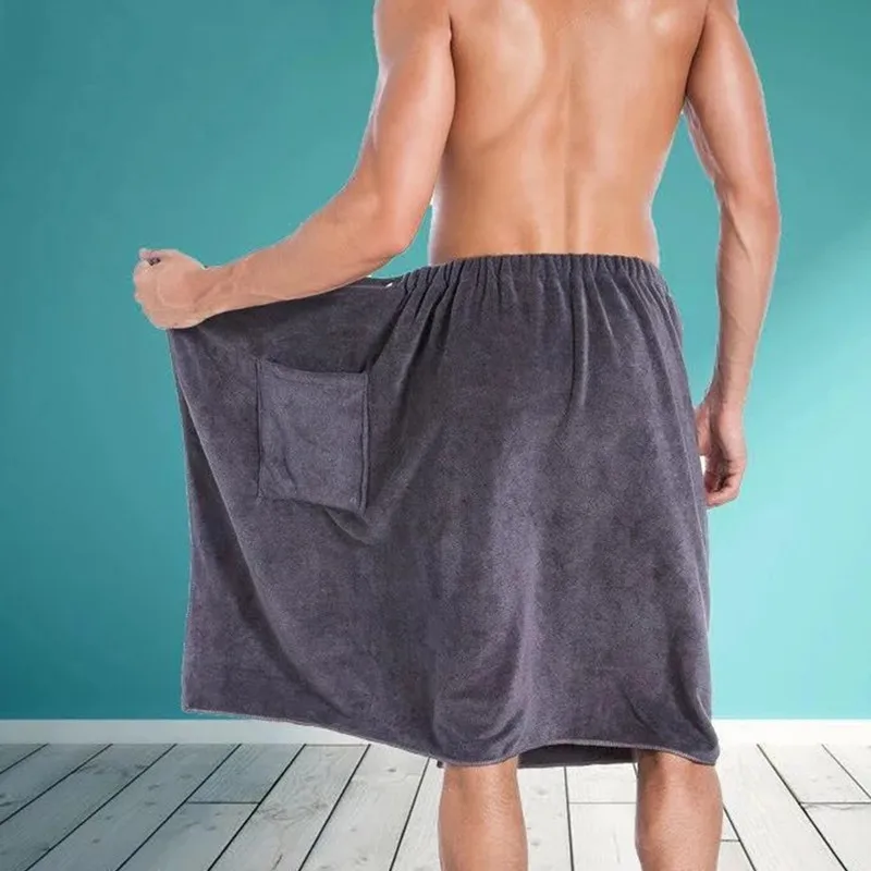 

Мягкое мужское переносное банное полотенце с карманом, мягкое полотенце из микрофибры, волшебное быстросохнущее одеяло