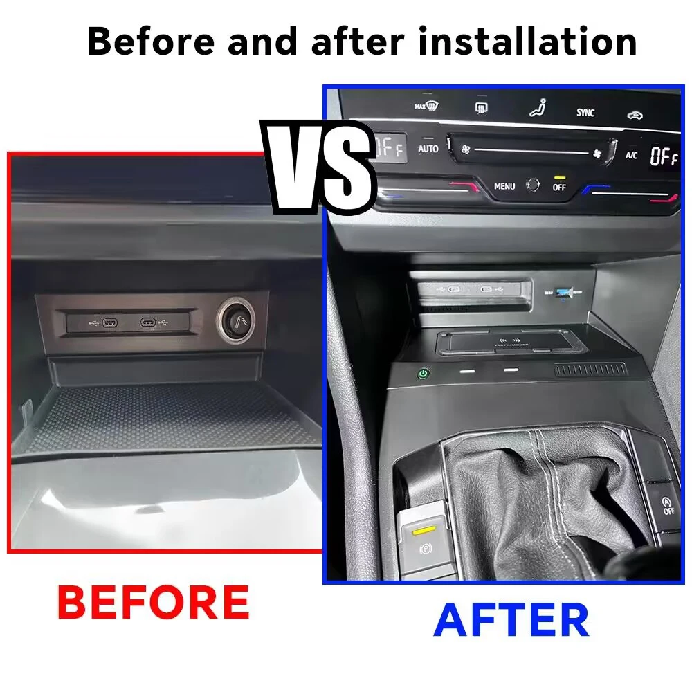 Автомобильное беспроводное зарядное устройство для Volkswagen tiguan mk2 оригинальный