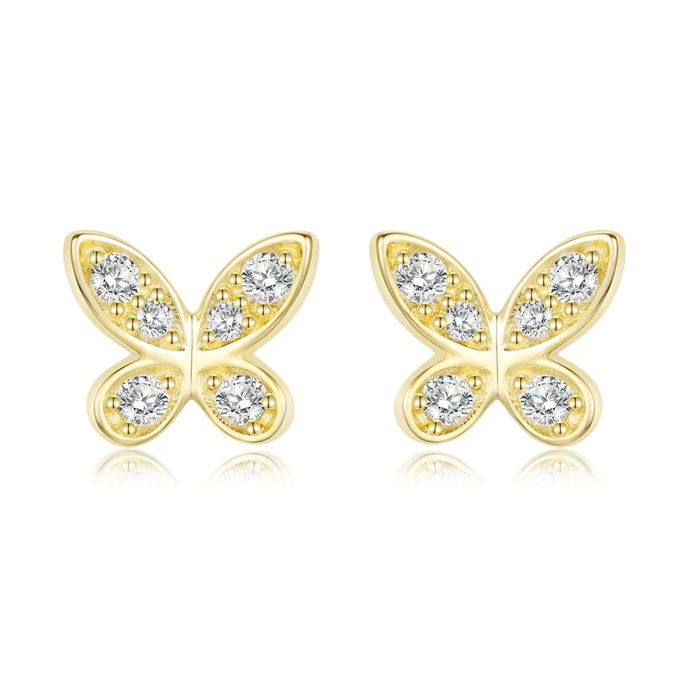 Женские и мужские серьги-гвоздики из серебра 925 пробы с муассанитом