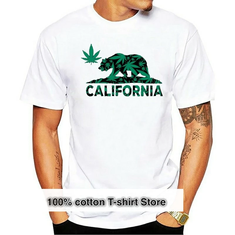

Мужская футболка Калифорния 420 флаг конопли Asst Colors _ забавная футболка новинка футболка wo Men