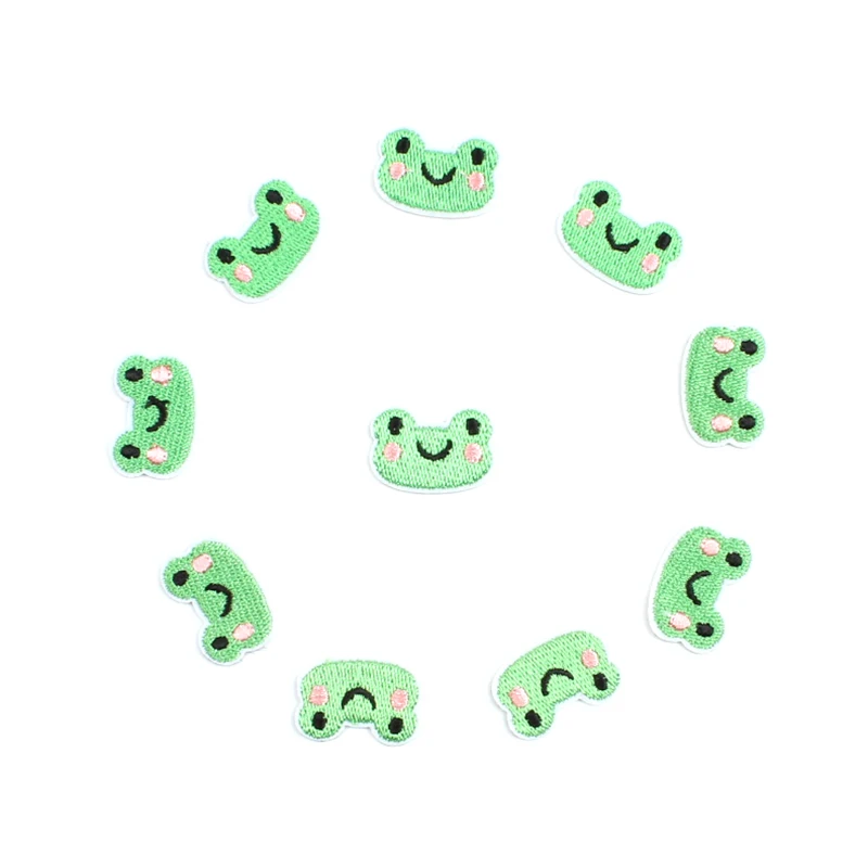 10 шт. мини-наклейки на одежду в виде лягушки |