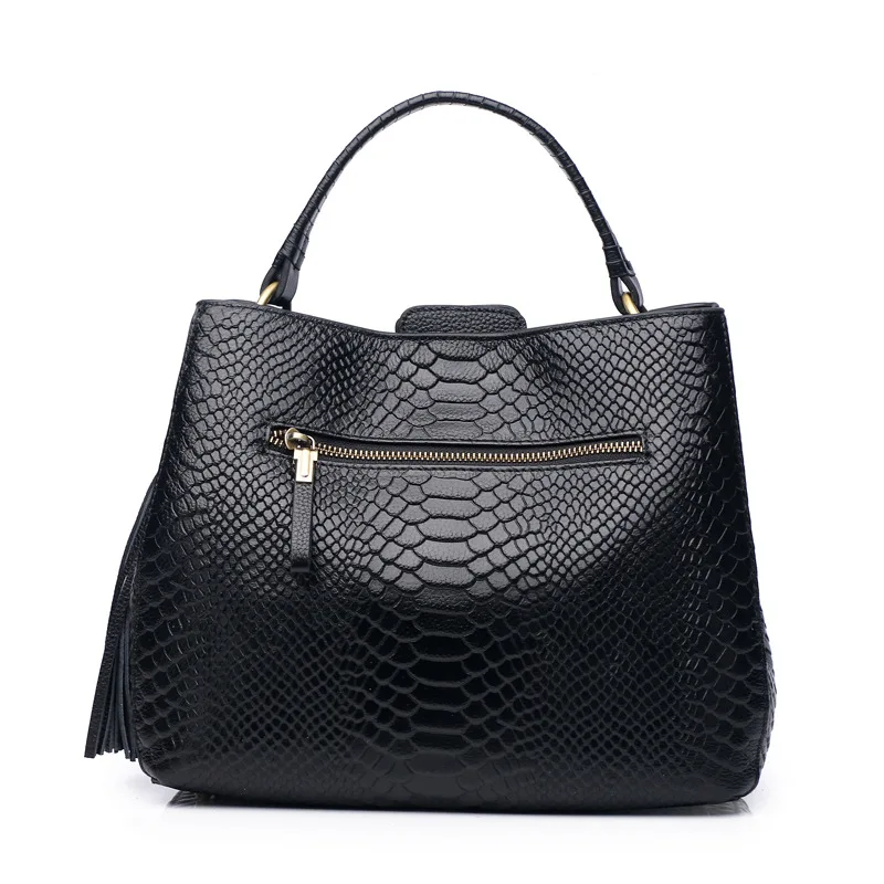 Retro Tote Bags for Women Luxury Designer Handbags Cowhide Shoulder Crossbody Bag Ladies Fashion Crocodile Pattern Real Leather