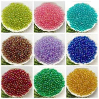 colorful ab 3 12mm straight holes round imitation plastic pearl beads for jewelry accessories beads jewelry making